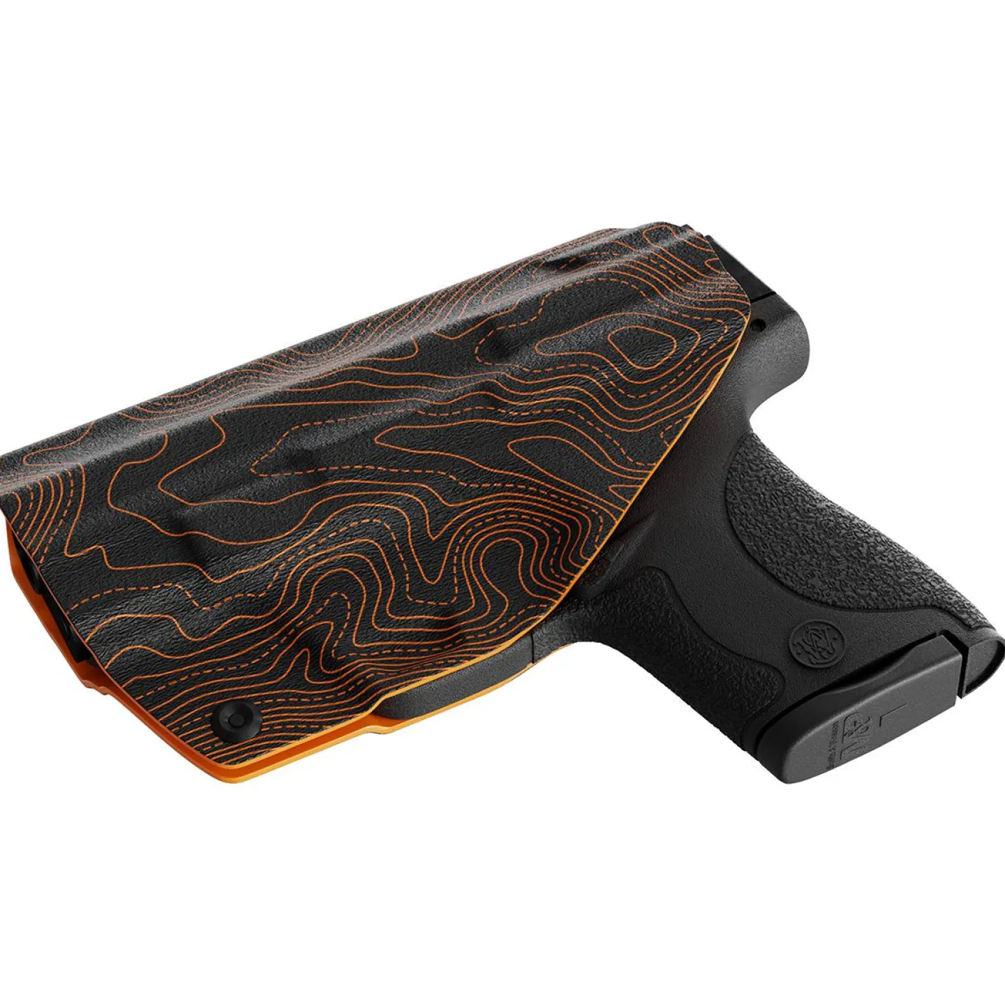 We The People Holsters Orange Topographic Map Custom Printed Holster - IWB Kydex Holster Best