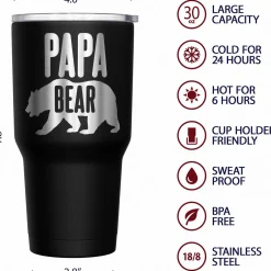 We The People Holsters Papa Bear Stainless Steel Tumbler New