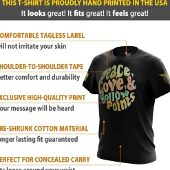 We The People Holsters Peace, Love, & Hollow Points Short Sleeve Shirt Black Best
