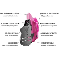 We The People Holsters Pink Custom Printed Holster - OWB Kydex Holster Clearance