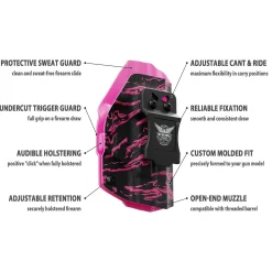 We The People Holsters Pink Tiger Camo Custom Printed Holster - IWB Kydex Holster