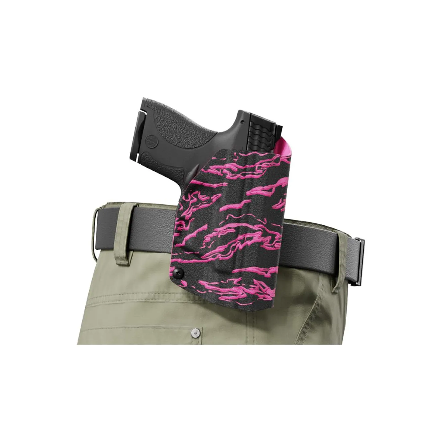 We The People Holsters Pink Tiger Camo Custom Printed Holster - OWB Kydex Holster