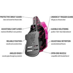 We The People Holsters Pink Tiger Camo Custom Printed Holster - OWB Kydex Holster