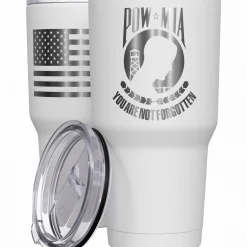 We The People Holsters POW MIA You are not forgotten + American Flag Stainless Steel Tumbler Sale