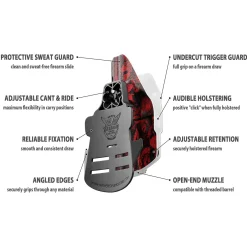 We The People Holsters Red Spartan Camo Custom Printed Holster - OWB Kydex Holster Online