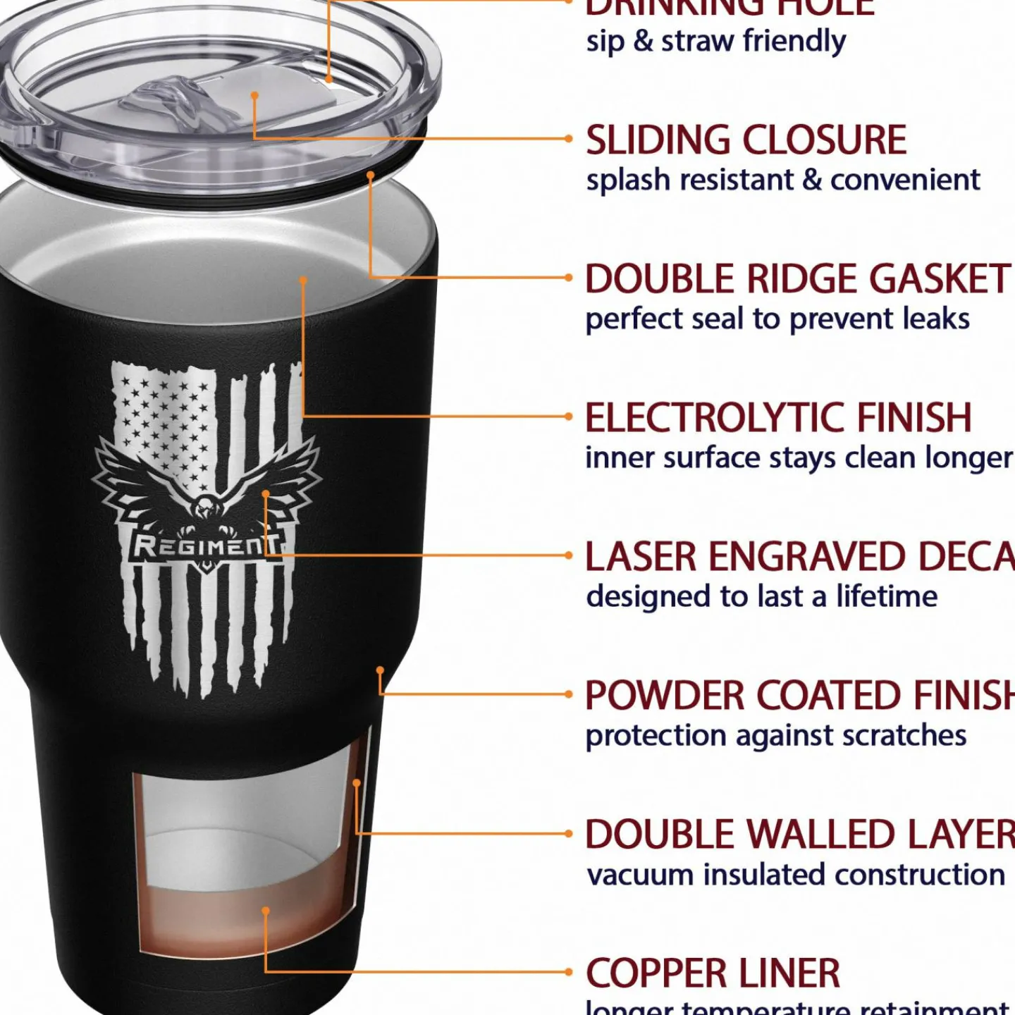 We The People Holsters Regiment Flag Stainless Steel Tumbler Sale