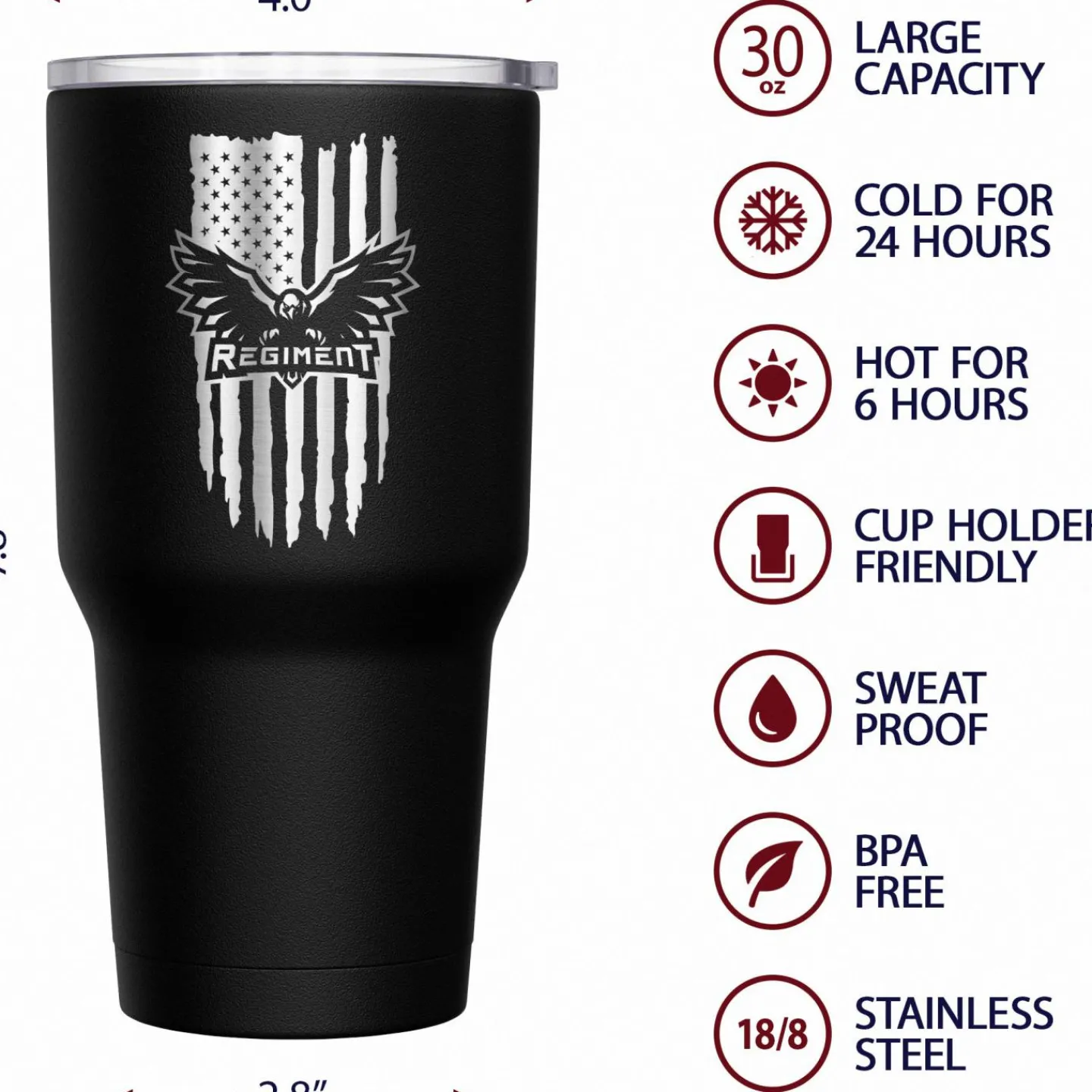 We The People Holsters Regiment Flag Stainless Steel Tumbler Sale