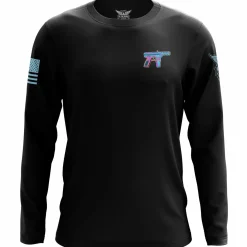 We The People Holsters Retro Wave Tec9 Long Sleeve Shirt Black New