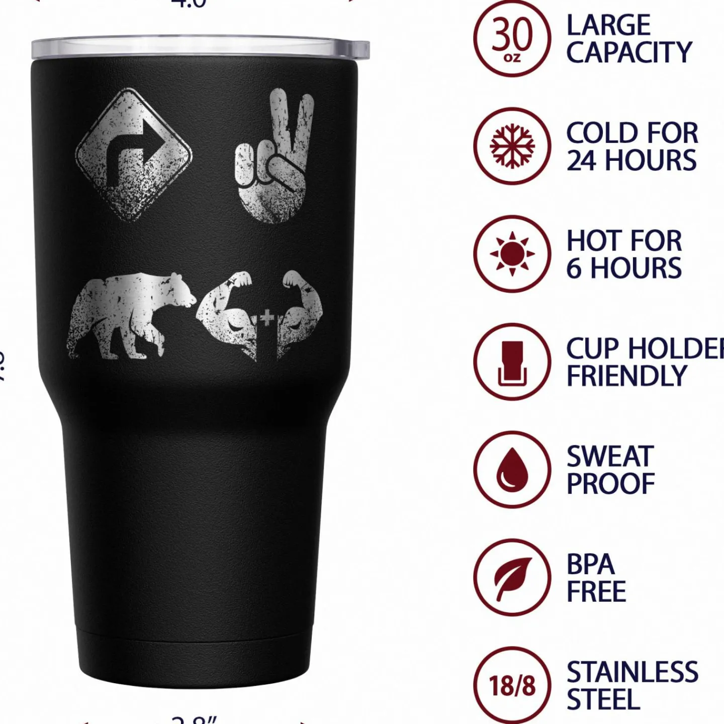 We The People Holsters Right 2 Bear Arms Stainless Steel Tumbler Discount