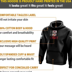 We The People Holsters Run Hide Fight Hoodie Black