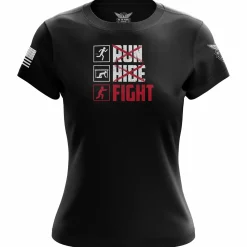 We The People Holsters Run Hide Fight Women's Short Sleeve Shirt Black Best