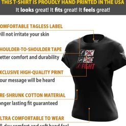 We The People Holsters Run Hide Fight Women's Short Sleeve Shirt Black Best