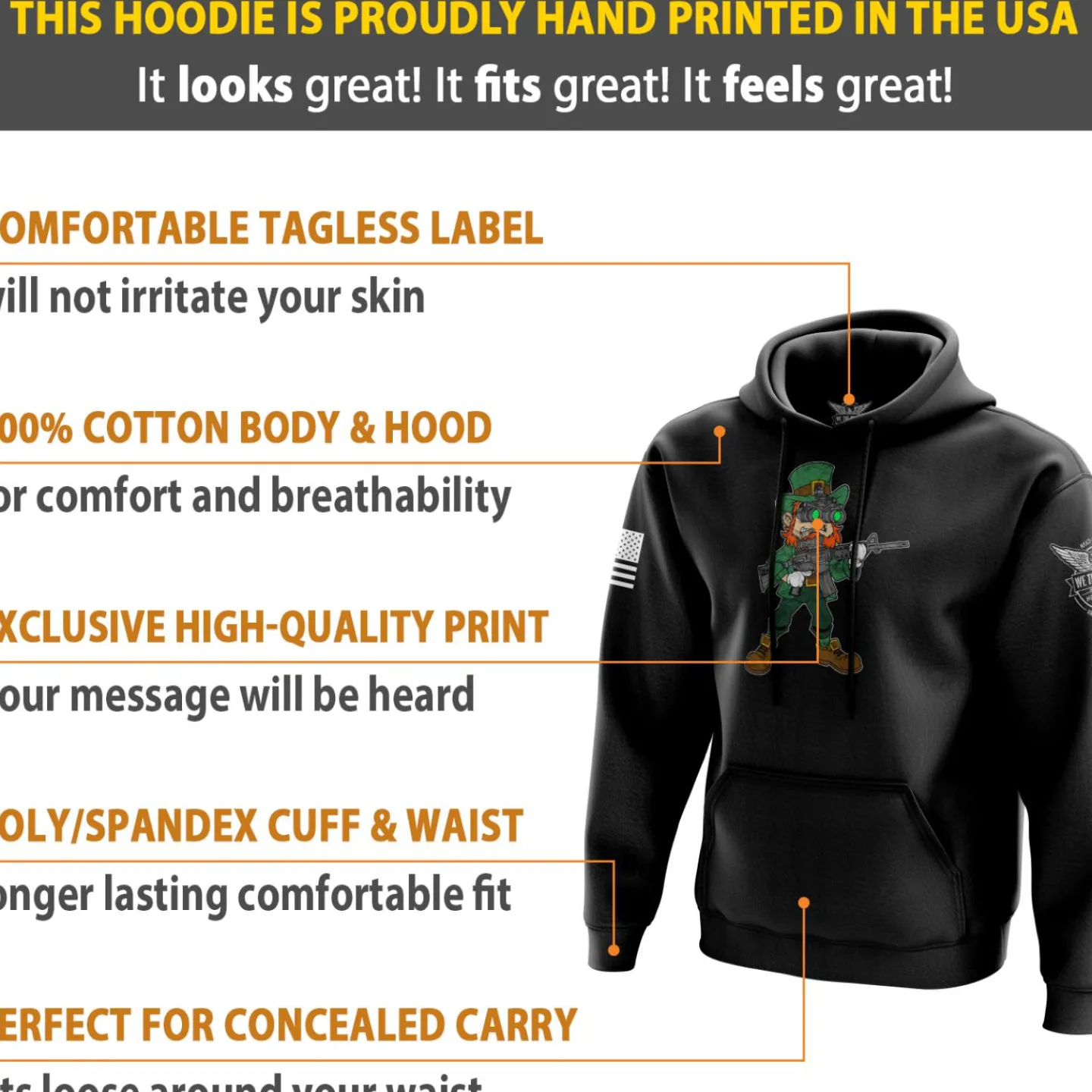 We The People Holsters SF Paddy Hoodie Black Discount