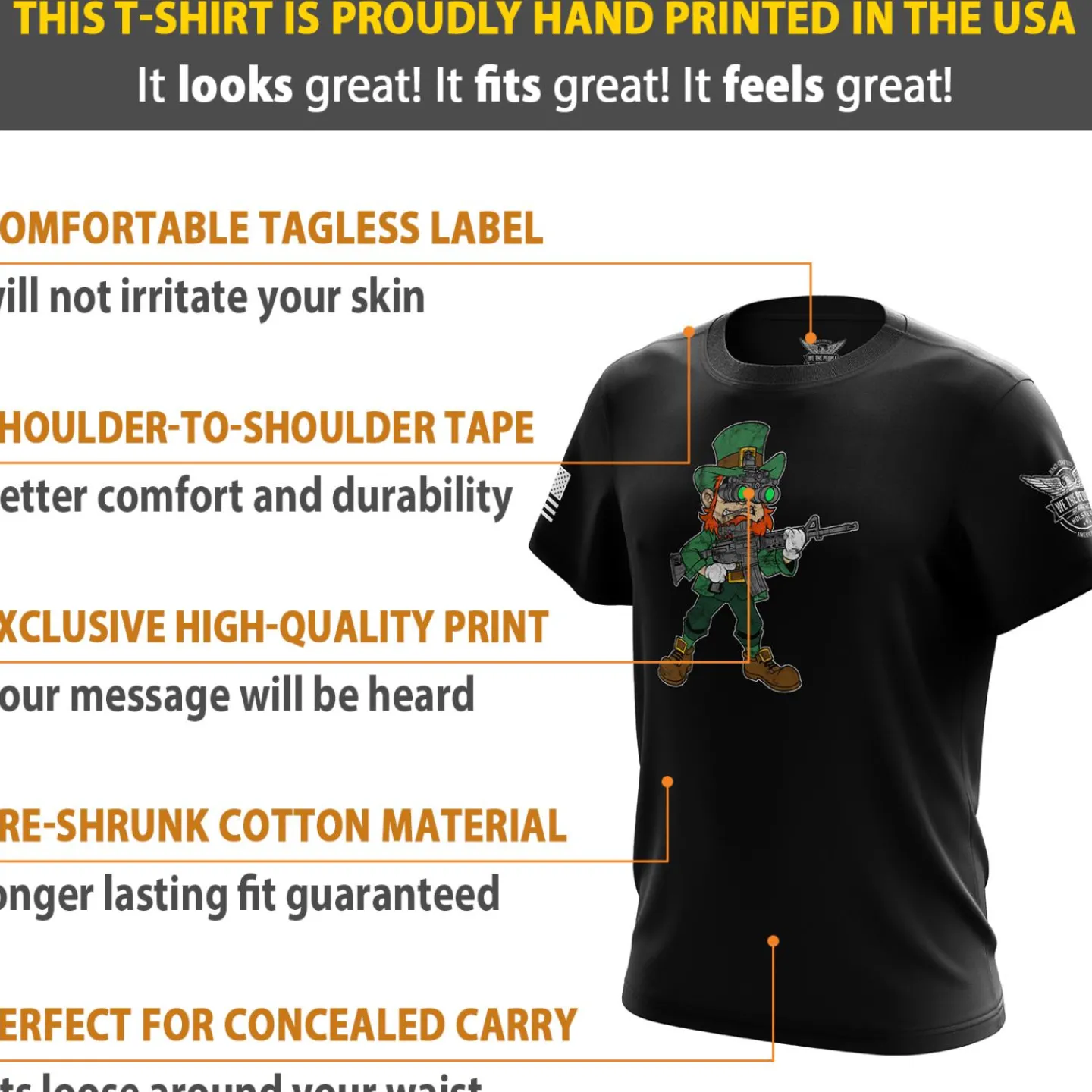 We The People Holsters SF Paddy Short Sleeve Shirt Black