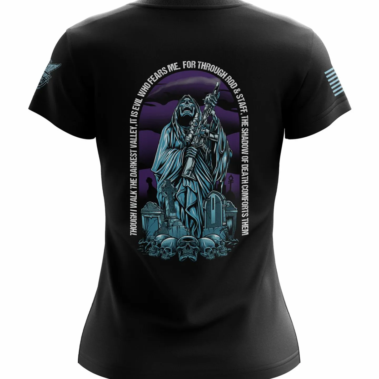 We The People Holsters Shadow Of Death Women's Short Sleeve Shirt Black Clearance