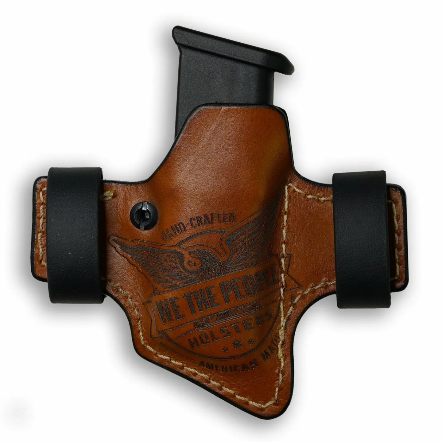 We The People Holsters Single Stack Compact/Full 9MM/.40/380/45 Independence Leather OWB Magazine Carrier / Holster Sale