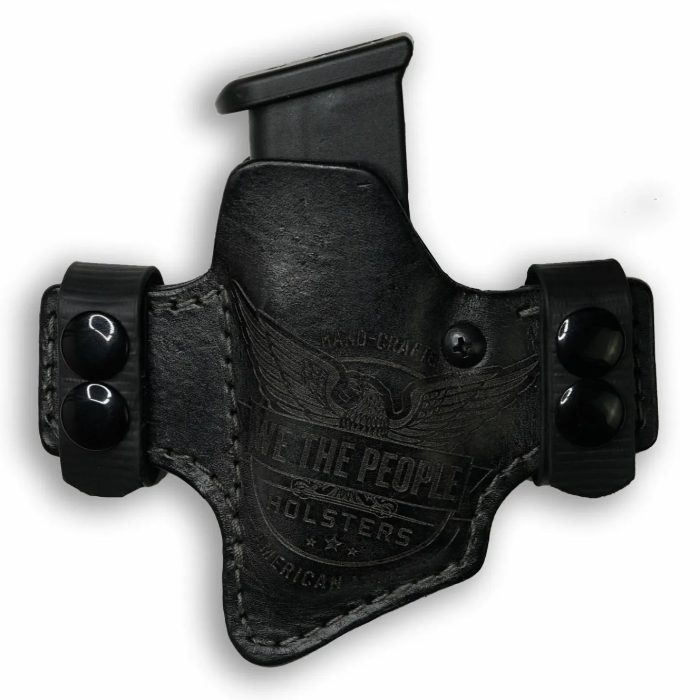 We The People Holsters Single Stack Compact/Full 9MM/.40/380/45 Independence Leather OWB Magazine Carrier / Holster Sale