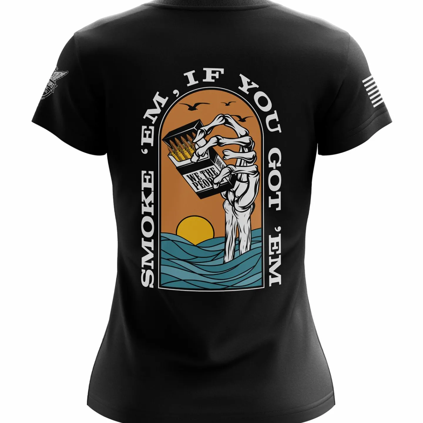 We The People Holsters Smoke 'Em Women's Short Sleeve Shirt Black