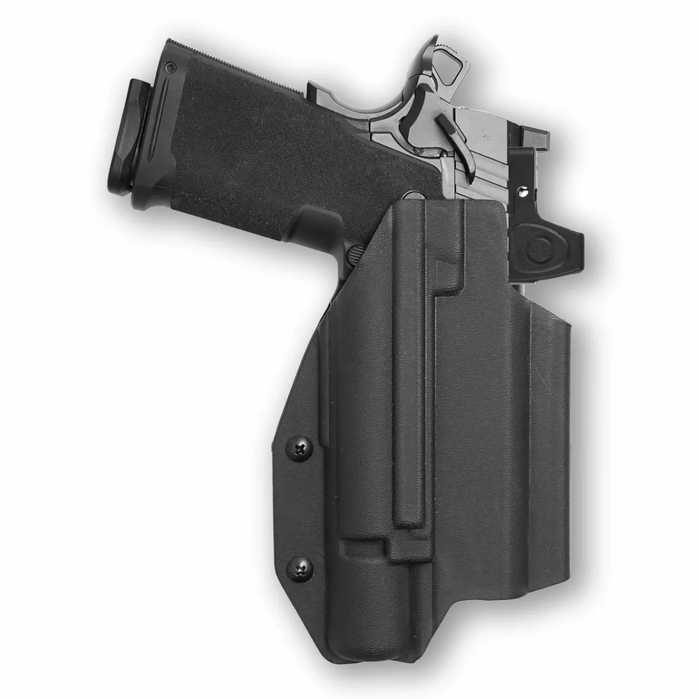 We The People Holsters Springfield 1911 DS Prodigy AOS 4.25" with Surefire X300U-A Light Red Dot Optic Cut OWB Holster Best