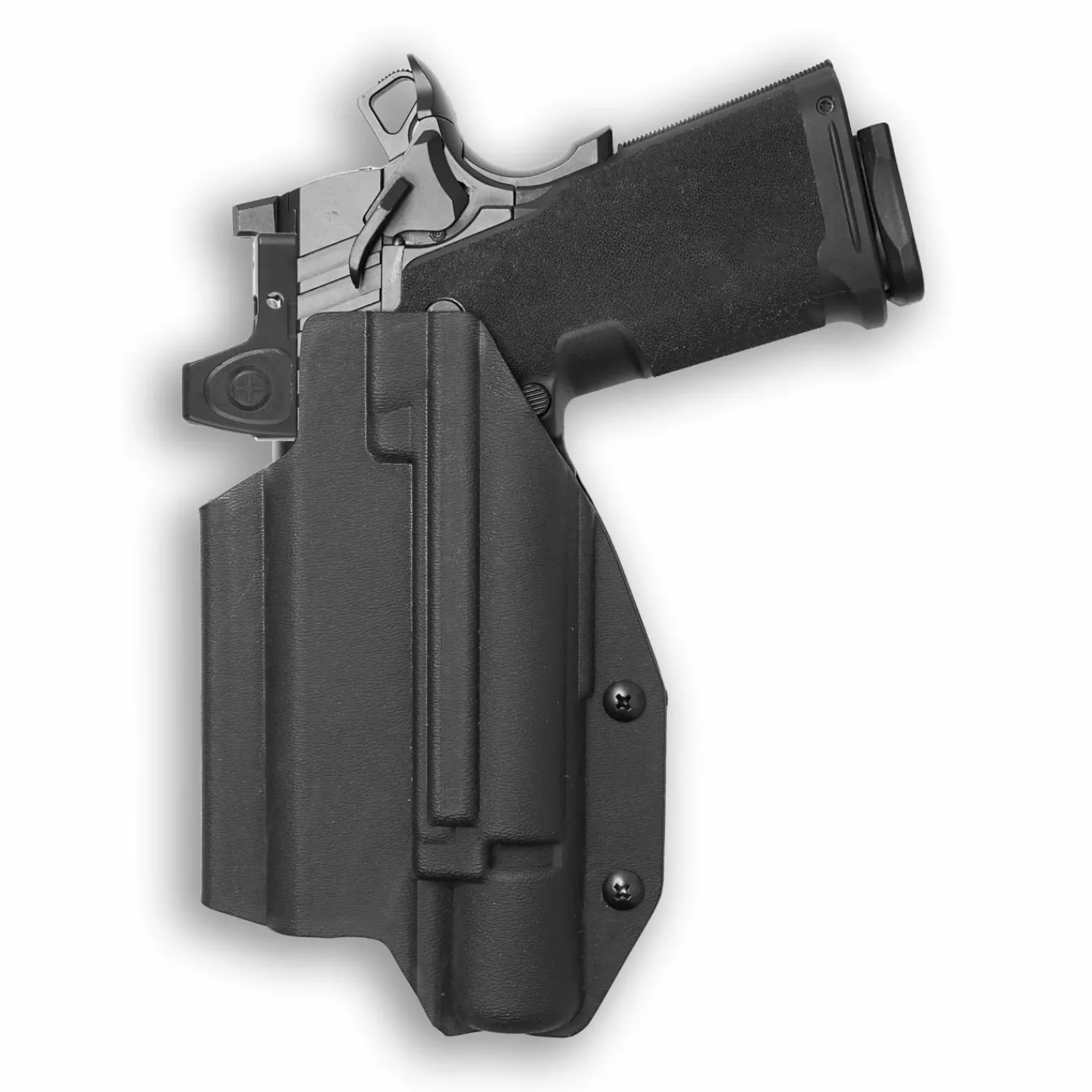 We The People Holsters Springfield 1911 DS Prodigy AOS 4.25" with Surefire X300U-A Light Red Dot Optic Cut OWB Holster Best