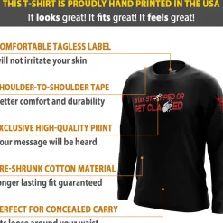 We The People Holsters Stay Strapped Long Sleeve Shirt Black New
