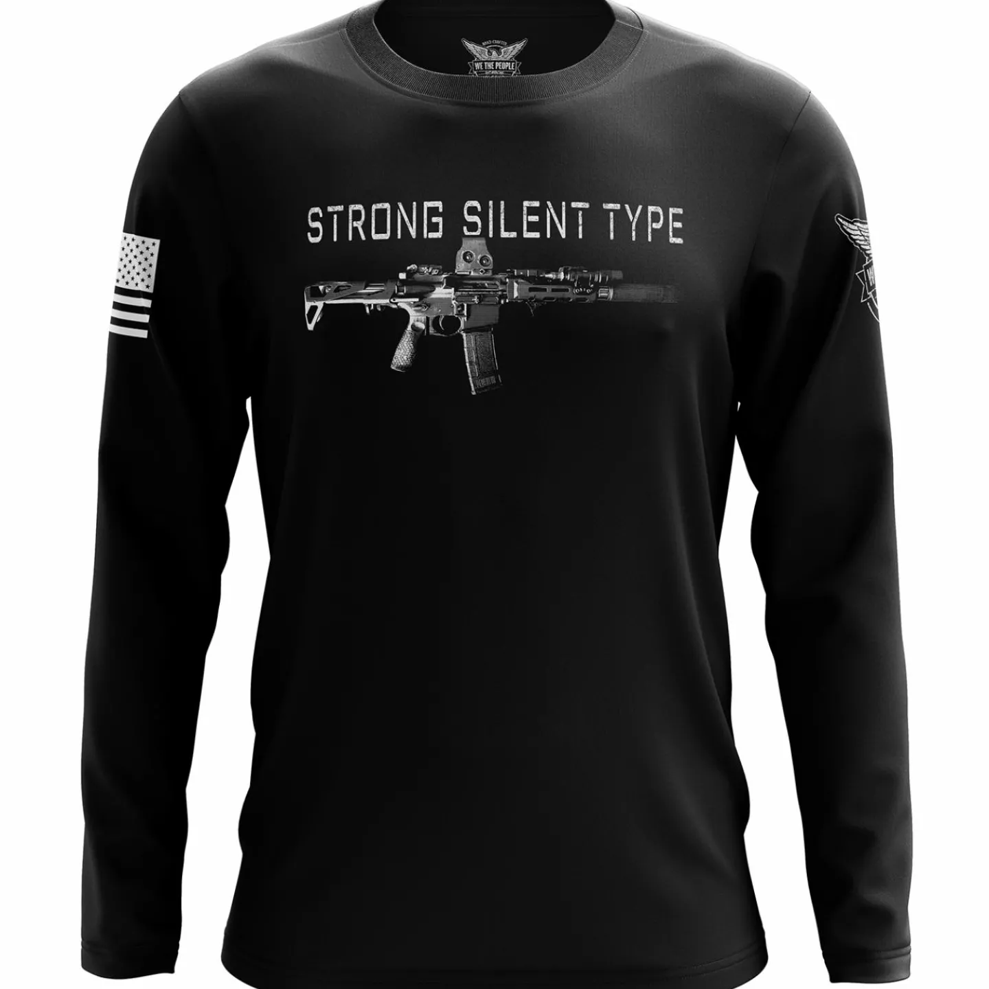 We The People Holsters Strong Silent Type Long Sleeve Shirt Black