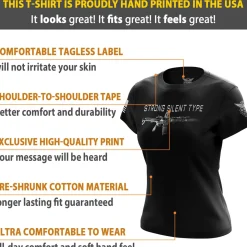 We The People Holsters Strong Silent Type Women's Short Sleeve Shirt Black Outlet