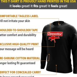 We The People Holsters Supreme Operator Long Sleeve Shirt Black New