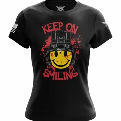 We The People Holsters Tactical Smiley Face Women's Short Sleeve Shirt Black