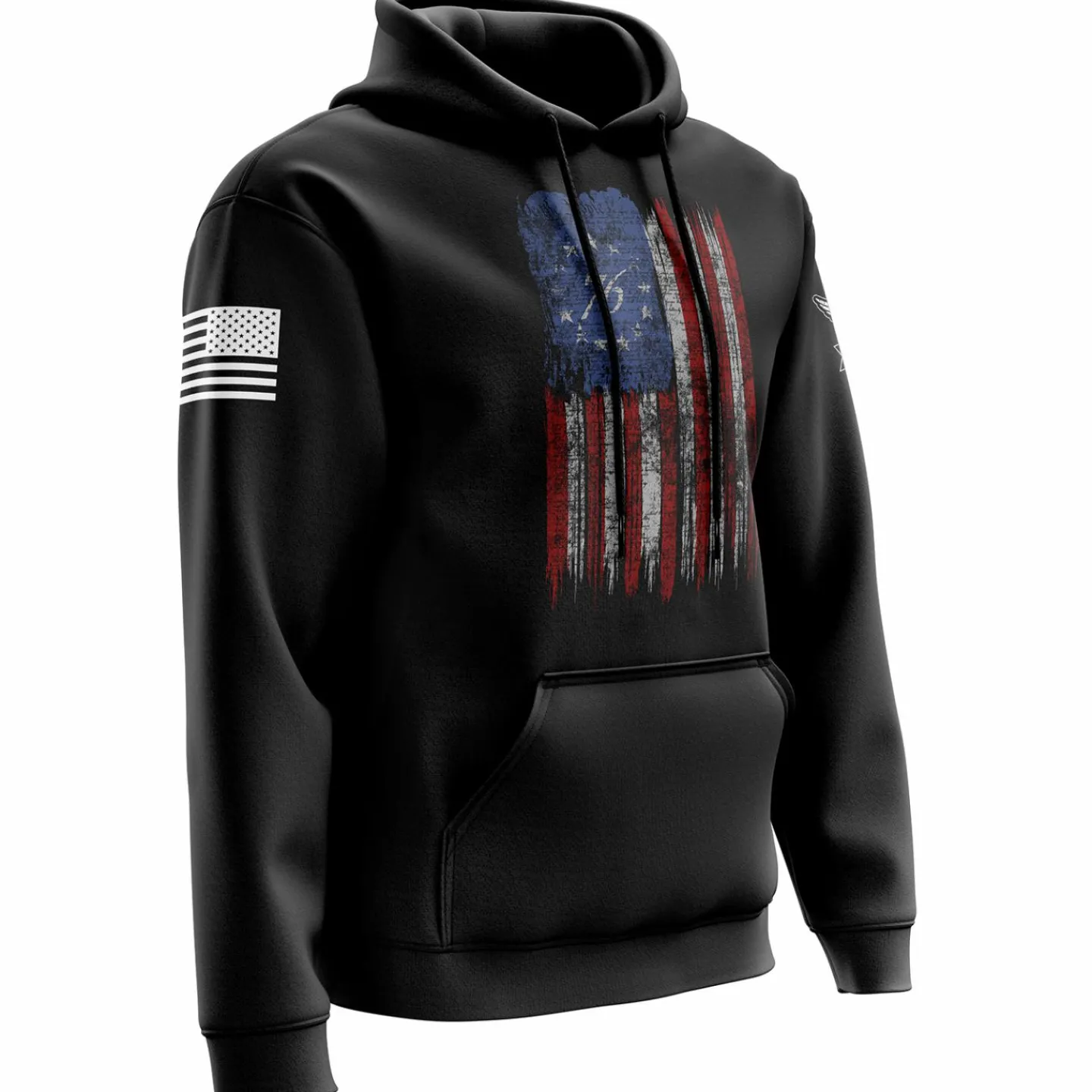 We The People Holsters Tattered '76 Flag Hoodie Black Outlet
