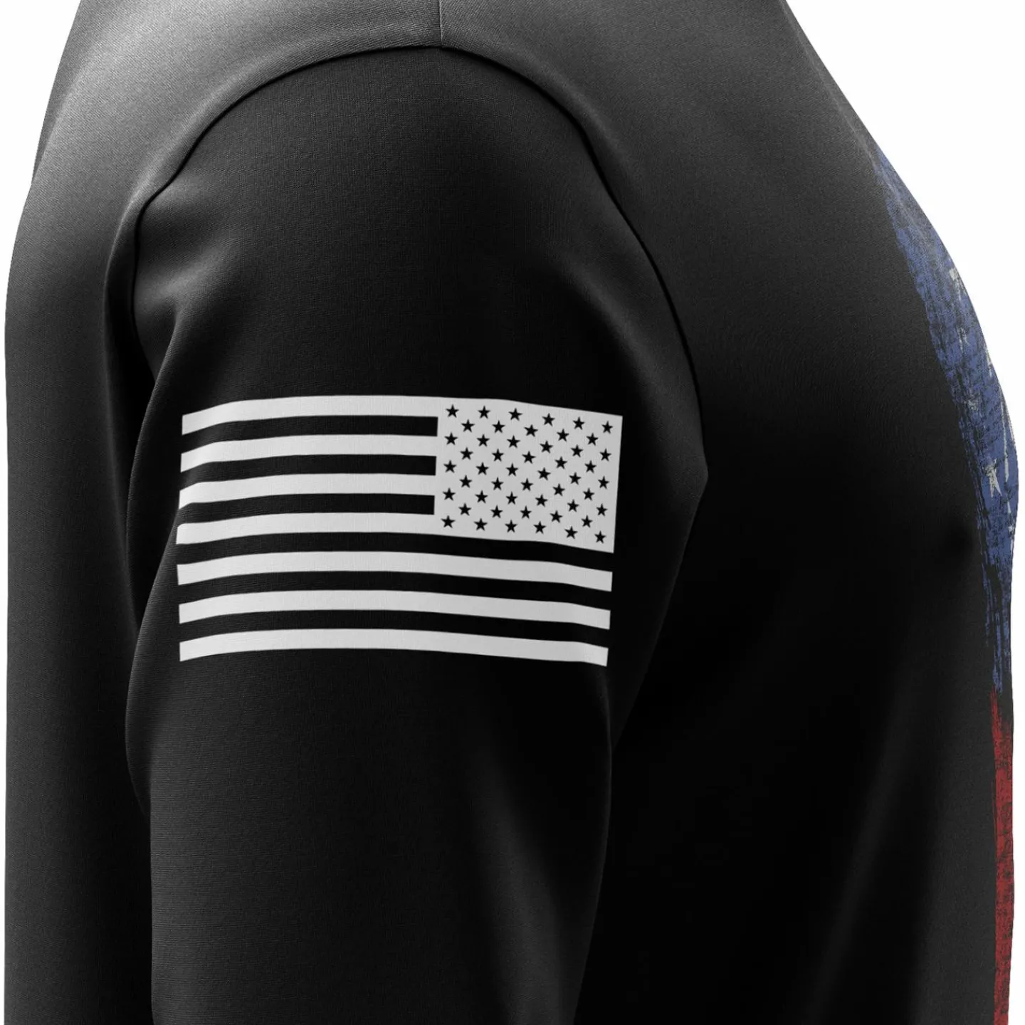 We The People Holsters Tattered '76 Flag Long Sleeve Shirt Black Clearance