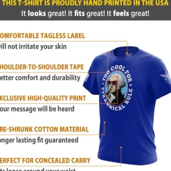 We The People Holsters Tell the Queen Sleeve Shirt Blue Clearance