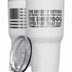We The People Holsters The Sheepdog Lives For That Day + American Flag Stainless Steel Tumbler Outlet
