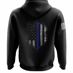 We The People Holsters Thin Blue Line Flag Zip Up Hoodie Black Best