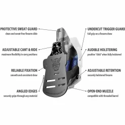 We The People Holsters Thin Blue Line Kydex OWB Paddle holster Custom Designed Paddle Best