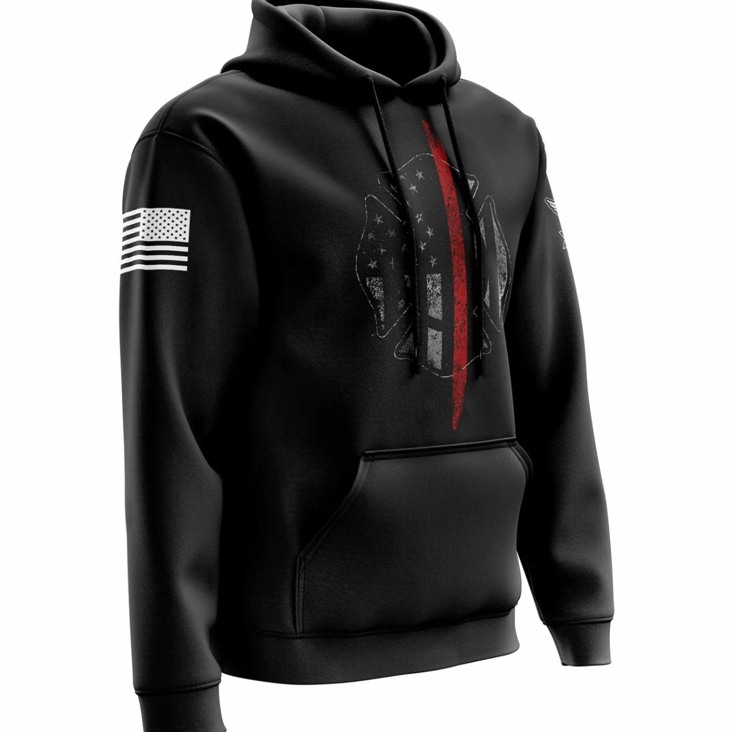 We The People Holsters Thin Red Line Flag Hoodie Black New
