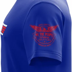We The People Holsters Top Mom Short Sleeve Shirt Blue New