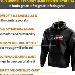 We The People Holsters US Flag AR Hoodie Black Best