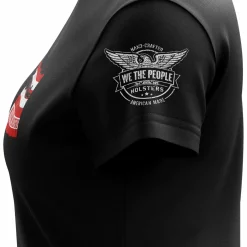 We The People Holsters US Flag AR Women's Short Sleeve Shirt Black Clearance