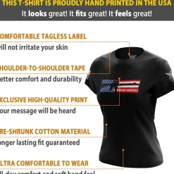 We The People Holsters US Flag AR Women's Short Sleeve Shirt Black Clearance
