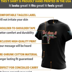 We The People Holsters Uzi Does It Short Sleeve Shirt Black Hot