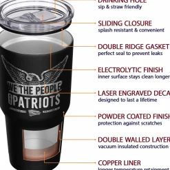We The People Holsters We The People are Patriots + American Flag Stainless Steel Tumbler Discount