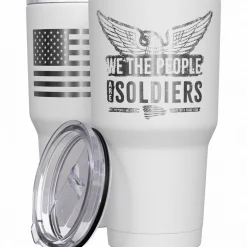 We The People Holsters We The People are Soldiers + American Flag Stainless Steel Tumbler Online