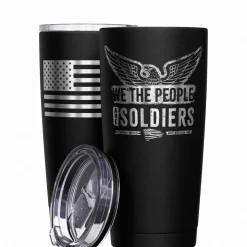 We The People Holsters We The People are Soldiers + American Flag Stainless Steel Tumbler Online