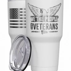We The People Holsters We The People are Veterans + American Flag Stainless Steel Tumbler Sale