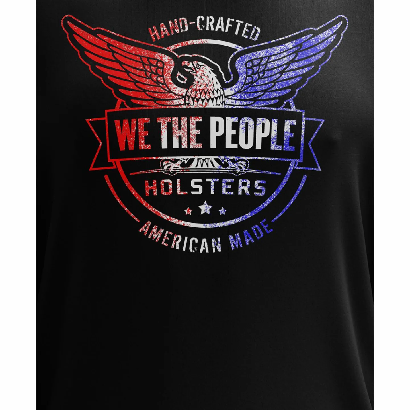 We The People Holsters Distressed Flag Logo Long Sleeve Shirt Black Discount