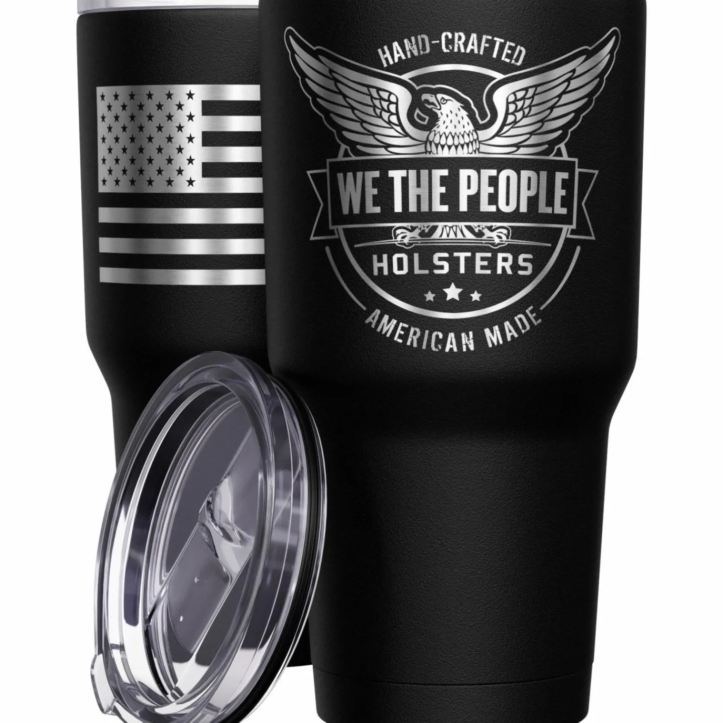 We The People Holsters Logo American Flag Stainless Steel Tumbler Hot