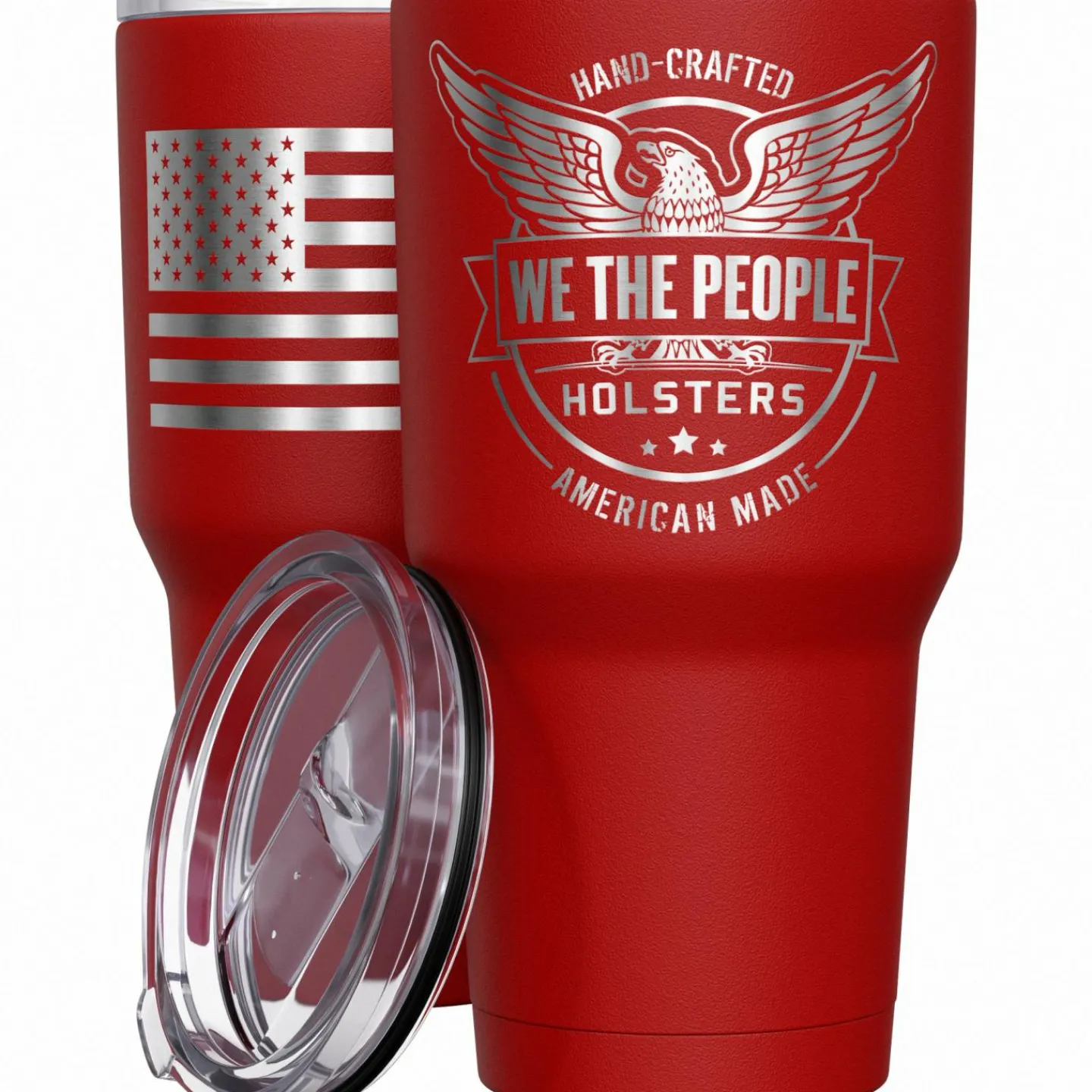 We The People Holsters Logo American Flag Stainless Steel Tumbler Hot