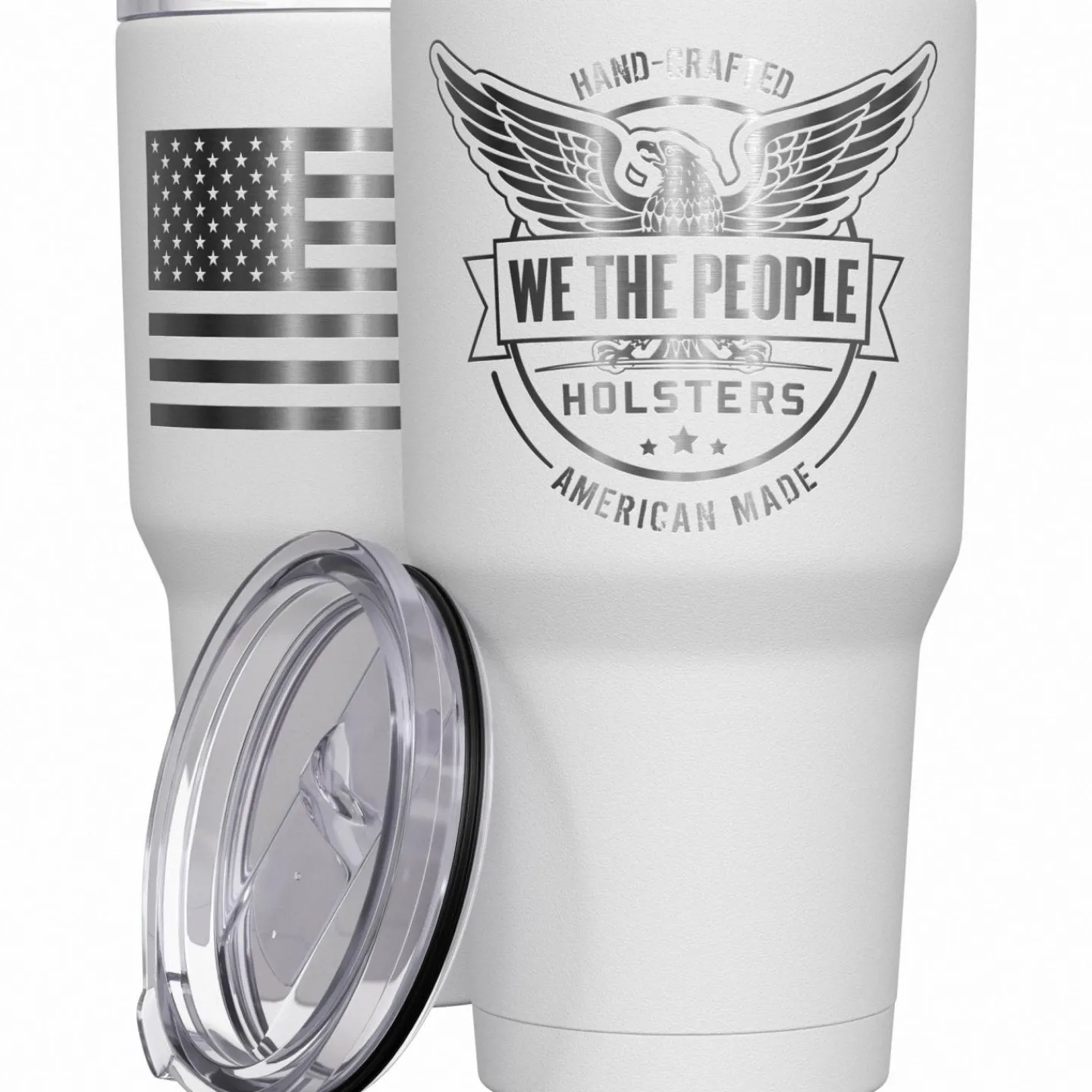 We The People Holsters Logo American Flag Stainless Steel Tumbler Hot