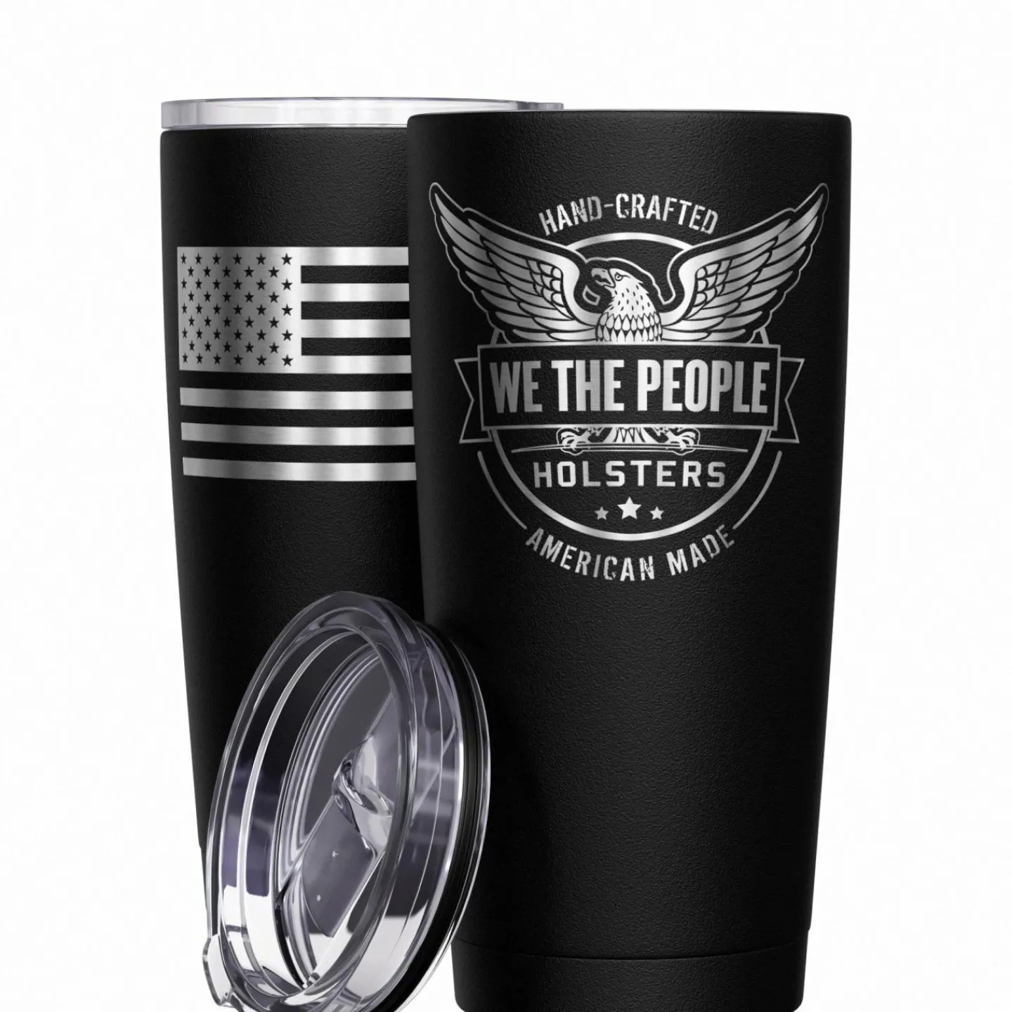 We The People Holsters Logo American Flag Stainless Steel Tumbler Hot